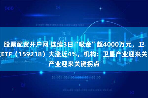 股票配资开户网 连续3日“吸金”超4000万元，卫星产业ETF（159218）大涨近4%，机构：卫星产业迎来关键拐点